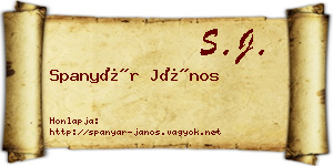 Spanyár János névjegykártya